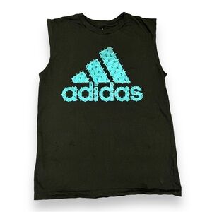 Adidas Boys Foil Stamp Logo Tank Black Size Large